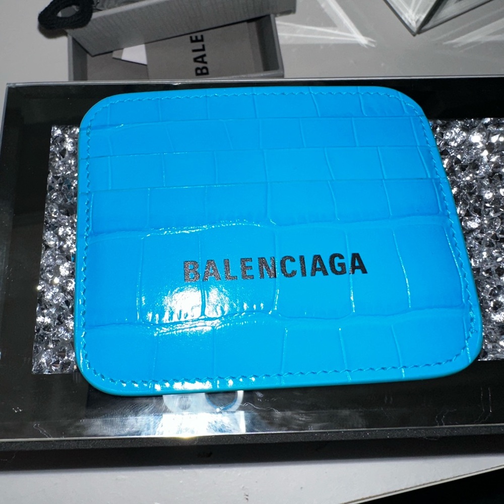 Blue Balenciaga CardHolder